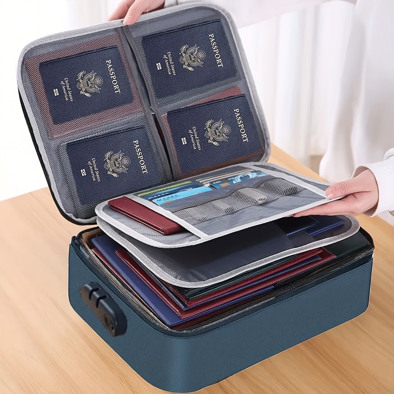 Document Organizer Folder - Teczka zamykana na klucz, 3-warstwowy organizer