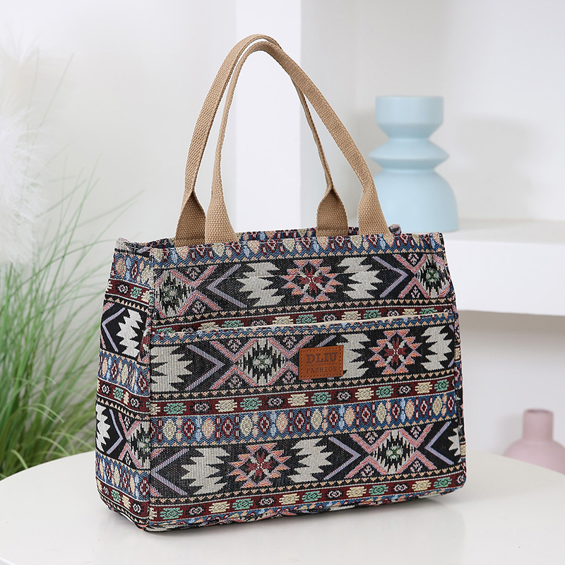Travel Accessories Tech - Gruba dzianinowa torba z żakardowej tkaniny