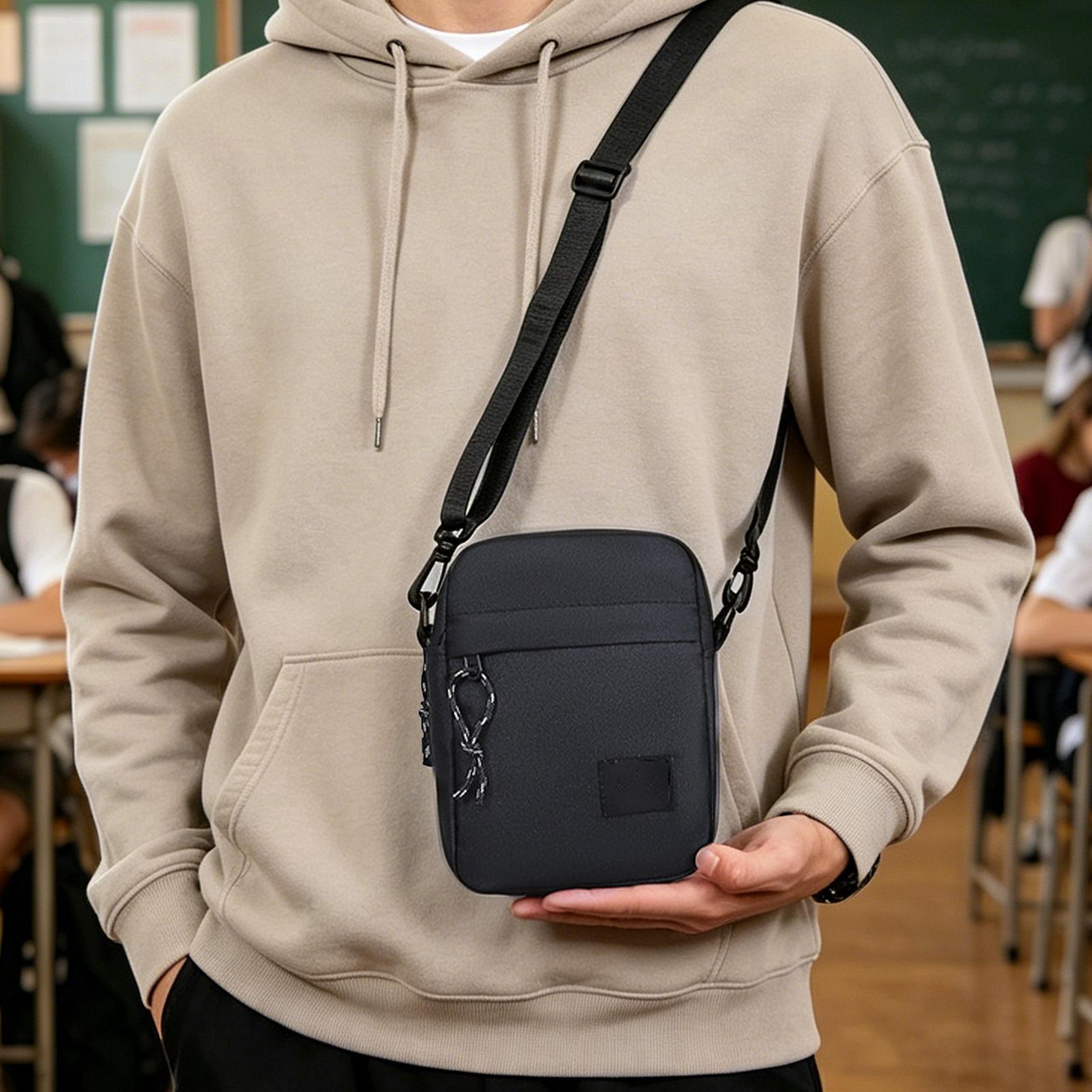 Travel Accessories Tech - Męska kompaktowa torba na ramię, modna,