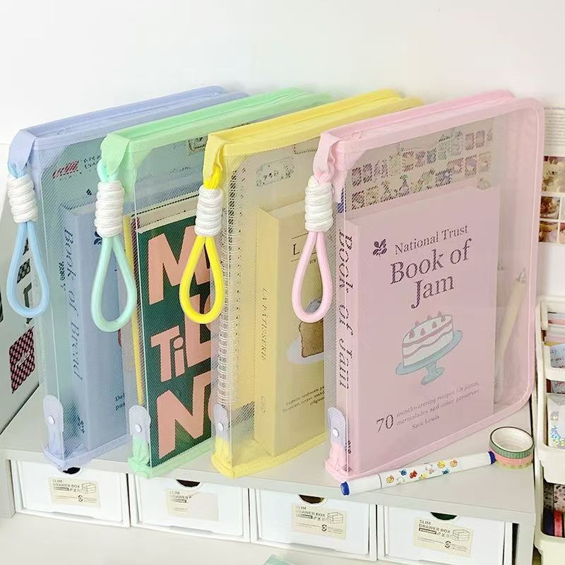 Document Organizer Folder - Przezroczysta torba na dokumenty z uchwytem,