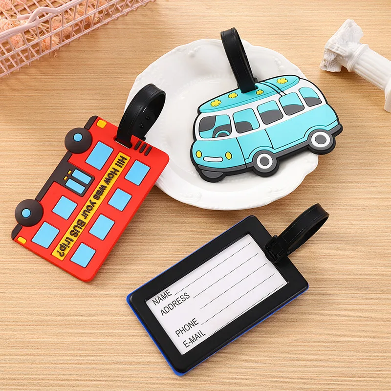 Travel Accessories Unique - Cute Cartoon Cars PVC Silikonowe przywieszki