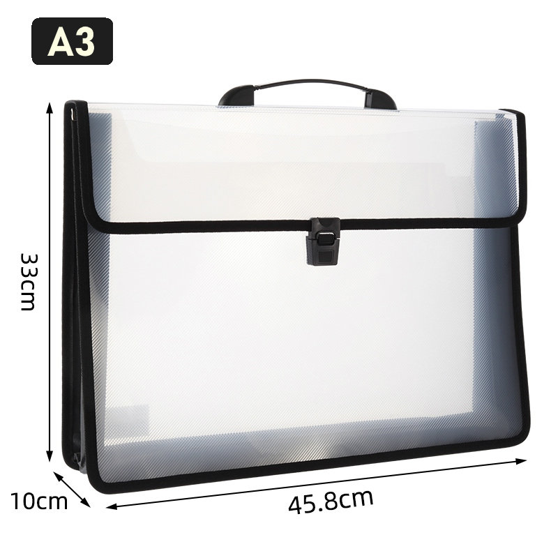 Document Organizer Folder - Przenośna przezroczysta plastikowa torba A3 Art