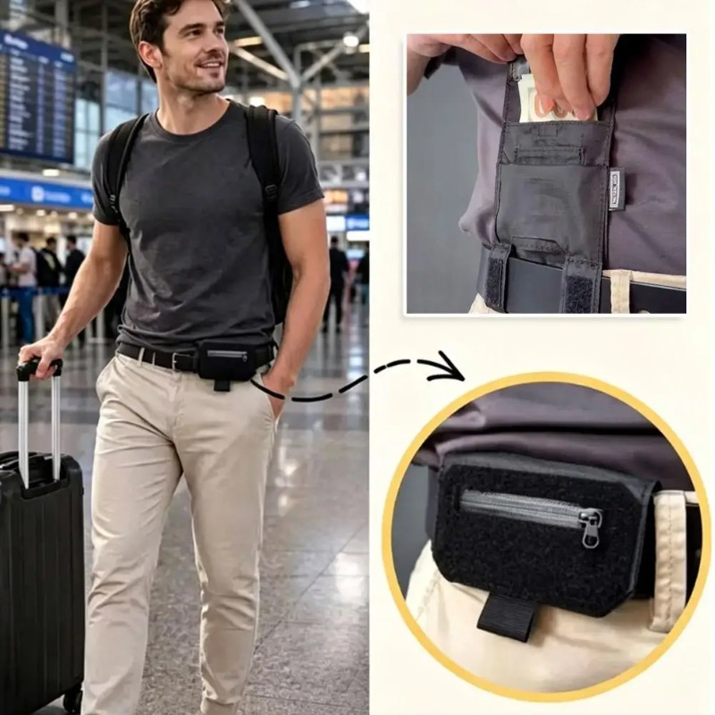 Travel Accessories Passport Holder - Przenośny portfel na pas, prezent dla